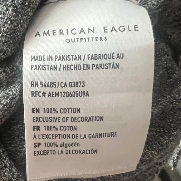AE American Eagle Men’s Short Sleeve Gray Polo Shirt 100% Cotton Size XLT - Picture 4 of 4